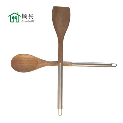 Stainless Steel Pipe Wooden Spoon
